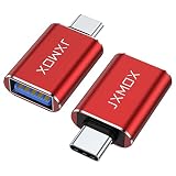 USB C to USB Adapter [2-Pack], Thunderbolt 3 to USB 3.0 OTG Adapter Compatible MacBook Pro,Chromebook,Pixelbook,Microsoft Surface Go,Galaxy S8 S9 S10 Plus,Note 8 9,LG V35 G7 G6 Thinq,Pixel 2 3(Red) (Color: Red)