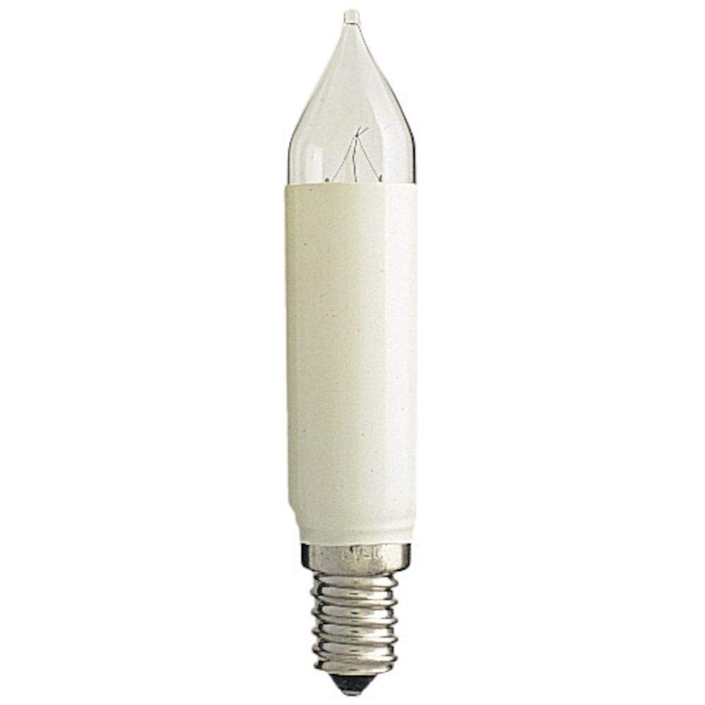 Konstsmide 1038-020 Offical Spare Bulb/for Outdoor Candle Sets / 16V, 4W / 2 in a Pack / E14 Screw Thread, Clear