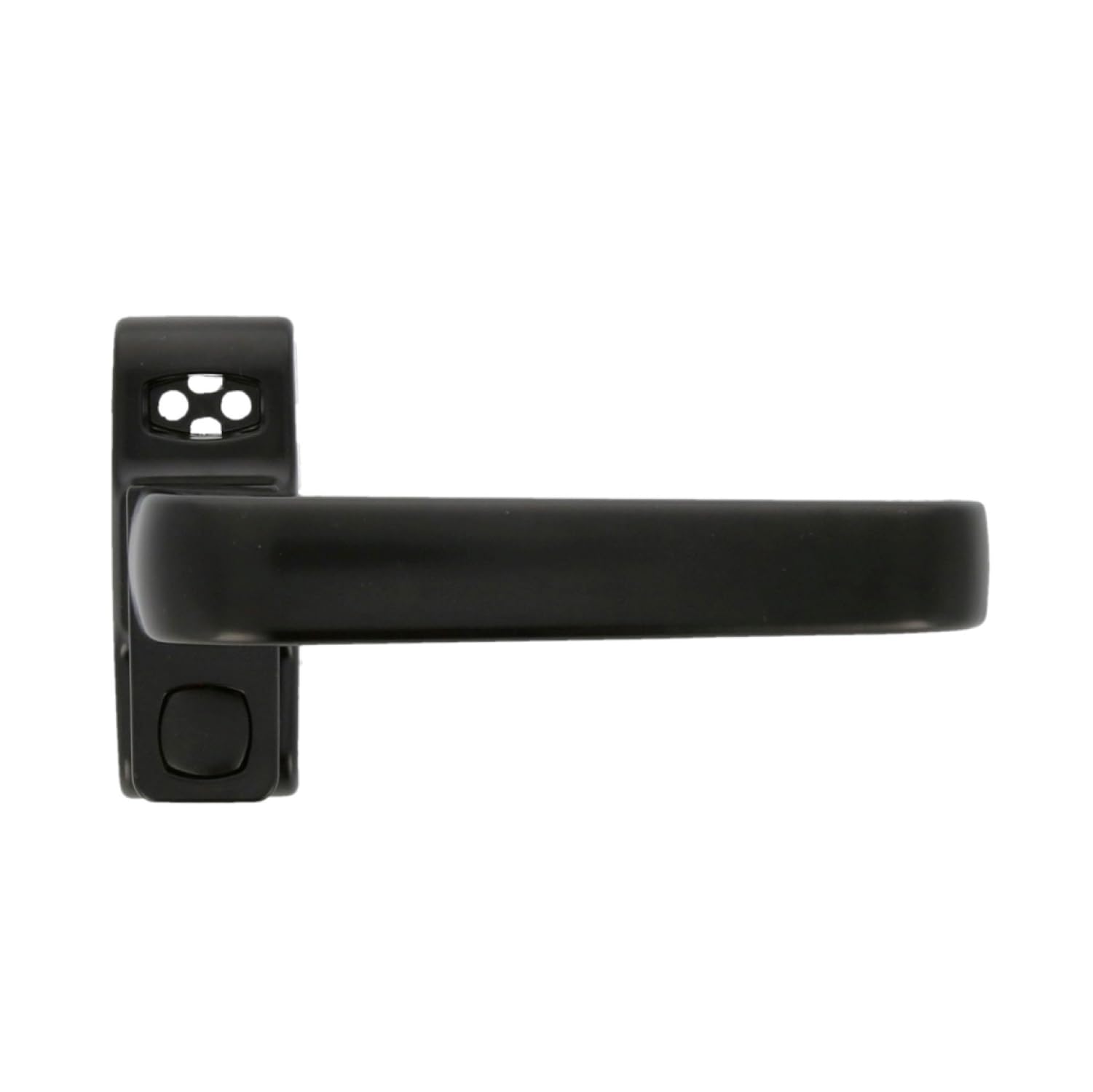 Amig - Locking Handle for Doors and Windows Mod. Gamma | 122 x 70 mm | Rosette | Right | Interior Doors and Windows | No Square | Black Aluminium