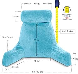 Husband Pillow XXL Carolina Blue Backrest with