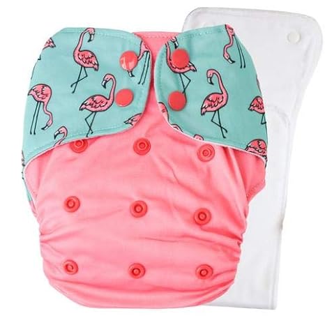Bouncing Peaches PeachPERFECT V1.0 Cloth Diaper Yogi with Organic Cotton Insert (One Size)