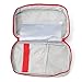 Jipemtra First Aid Bag Tote Empty Small First Aid Kit Bag Outdoor Travel Rescue Pouch First Responder Medicine Bag Pocket Container for Car Home Office Sport Outdoors (Red Handle)