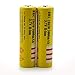 On the Way(TM)2Pcs Yellow 18650 3.7V 5000mah Rechargeable Lithium Battery with 18650 battery Charger