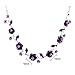 Glamorousky Elegant Rose Necklace with Purple Austrian Element Crystals