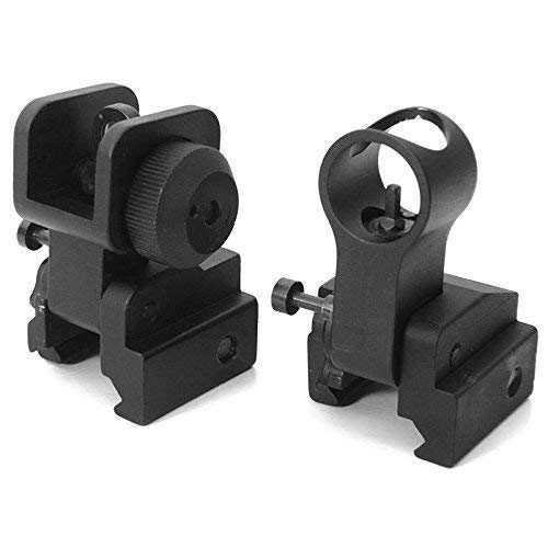 Iron Sights Ghost Ring Hooded Front and Rear Flip Up Back up Tactical