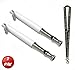 Set of 2 Dog Training Whistles with Lanyard, Adjustable Pitch, Obedience, Barking & Training Aid (White)