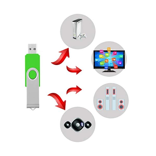 HOFOUND 10er Pack 4GB USB Stick , USB 2.0 Data Stick mit USB Stick Tasche Rotating Foldable Speicherstick USB 4GB Memory… – Bild 5