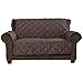 HAPYFOST Loveseat Slipcover Sofa Furniture Protector Water Resistant,Chocolate,47