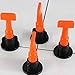 YWILLINK 50pcs Plastic Flat Ceramic Leveler Floor Wall Construction Tools Reusable Tile Leveling System Kits (50pcs)