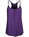 Hibelle Womens Scoop Neck Cute Racerback Yoga Workout Tank Top