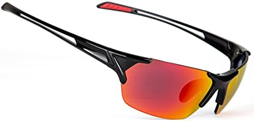 Shieldo Polarized Sports Sunglasses For Men And Women Running Cycling Fishing, Mirrored Integrated Polarized Lens Unbreakable Frame SLY002