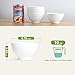 DOWAN 10 Oz Desserts Bowls for Ice Cream, Dips, Sauces, Bone China Side Dish Bowls, White, Set of 6