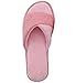 HomeIdeas Women’s Open Toe Terry Anti-Slip House Slide Slipper, Perfect for Hotel, SPA and Travel (Medium / 7-8 B(M) US, Pink)