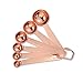 Measuring Spoons Set, ChicAid Rose Gold Plated Metal Teaspoons and Tablespoons, with Detachable Ring Holder, for Dry and Liquid, Fits in Spice Jar, Set of 6