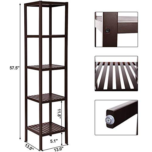 5 SONGMICS+Bathroom+Multifunctional+Storage+Shelving