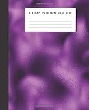 Composition Notebook: Faux Luxury Purple Metallic Glam College Ruled Notebook Lined School Journal