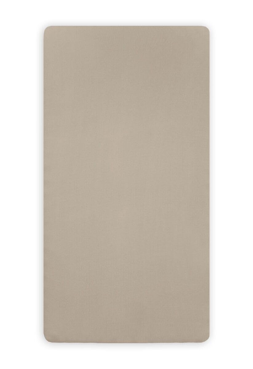 Jollein Jersey Fitted Sheet 80/90 cm Length x 40 cm Width, Nougat, Crib