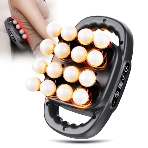 16 Head Massage Gun, 53KG Deep Tissue Massage with 30 Speeds & 3 Modes,35mm Amplitude, 3200mAh Rechargeable,LED Display,Compact Quiet Hand Muscle Massager Suitable for Home/Office/Workout Pain Relief
