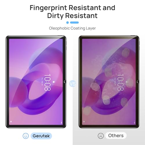 Gerutek [2 Pieces Screen Protector for Lenovo Idea Tab 11 inch 2025/Tab M11/Tab K11, (TB-336FU/336ZU/330FU/331FC), 9H, Anti-Scratch, Anti-Fingerprint, Bubble-Free, Tempered Glass for Lenovo idea tab 11