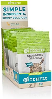 Kitchfix Grain Free Paleo Granola - Original Mix - Gluten Free NON GMO - Healthy &amp; Crunchy Low Carb Snack - Breakfast Cereal (6-Pack)