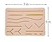 Suture Practice Kit for Training 7x5 | New Edition 2018 Features Greater Durability | Muscle, Fat, and Skin with Wounds | More Durable with Nylon Mesh | Sucher Surgical Pad