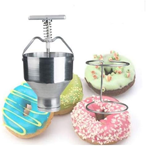 WCHAOEN Manual Donut Depositor Medu Vada Dropper Plunger Dough Cake Batter Dispenser Hopper Accessories Tool