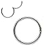 NewkeepsR 3PCS-1.0mm(18 gauge) 316L Steel Nose Hoop Ring Stud Sleeper Earrings Hinged Clicker Seamless Segment Helix Daith Cartilage Lip Piercing-7/8/9mm