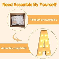imprsv 3FT Marquee Light Up Letters A, Large Light