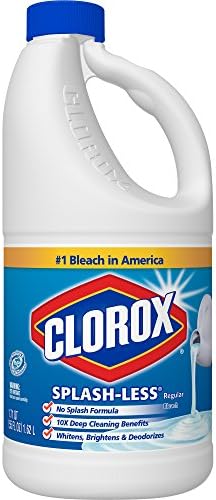 Clorox Splash-Less Bleach, Regular, 2 Pack of 55 fl oz each/110 Ounces Total (3 case(2-Units))