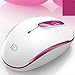 SROCKER V2c 2.4GHz Wireless Mouse Silent Click Compact Soundless Optical Mice with Nano USB Receiver DPI 1600 for PC and Mac(Pink)