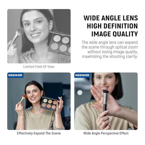 NEEWER 18mm 100° Wide Angle Lens 0.5X Magnification with 17mm Thread Phone Lens Clip & 67mm Filter Adapter Ring, Also for Phone Cage/Phone Case/Phone Clamp/Backplate, LS-42 PRO