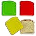 DecorRack 3 Pack Sandwich Containers -BPA FREE- Plastic Sandwich Box for Kids, Food Storage Container for Lunch and Snacks (Assorted)