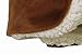 EPYA Reversible Luxury Soft Faux Fur Lambswool Cashmere Blankets Throw Brown