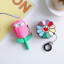 【2 Pack】 3D Cute Flower Case for Airpod 2/1,3D