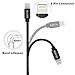 Short Lightning Cable with Ultra Slim Connector [5 Pack 8 inch], BUENTEK Nylon Braided iPhone Charging Cable for iPhone X / 8 / 8 Plus / 7 / 7 Plus / 6 / 6 Plus / 5S - Black