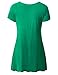 Thanth Womens Short Sleeve Comfy Loose Fit Long Tunic Top With Various Hem, XL