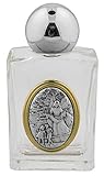 Venerare Glass Holy Water Bottle with Gold Accent