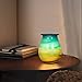 Heung HOI Electric Oil Warmer Art Glass Full-Size Scented Wax Warmer Tart Burner for Wax Melts Fragrance Warmer Night Light Aroma Decorative Lamp for Gifts & Decor for Home Office Bedroom Living