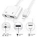 Headphone Adapter Jack for iPhone Cable Aux Cord Car Charger to [Music+Charge] Compatible Adaptor with iPhone 8/8Plus 7/7Plus Dongle 2 in 1 Dual Converter Earphone Support for iOS 11 or Higherthumb 1