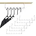 HOUSE DAY Pack of 6 Pcs 15 inch Black Magic Hangers Closet Space Saving Wardrobe Clothing Hanger Oragnizer (6pcs White)