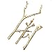 RechicGu Gold Plated Chic 3Pcs Christmas Tree Branch Hair Pin Headband Dress Snap Barrette Clip Fasci