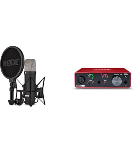 配信機器・PA機器・レコーディング機器 RODE NT1 5th /PSA1+/Focusrite scalett RODE MICROPHONES NT1 5TH GENERATION (シルバー) 安心の日本