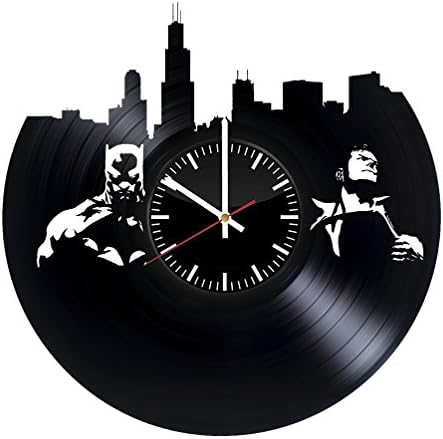 Welcome Everyday Arts Batman vs Superman Design Vinyl Record Wall Clock - Get Unique Bedroom or Garage Wall Decor - Gift Ideas for Friends, Brother – DC Comics Legends Unique Modern Art