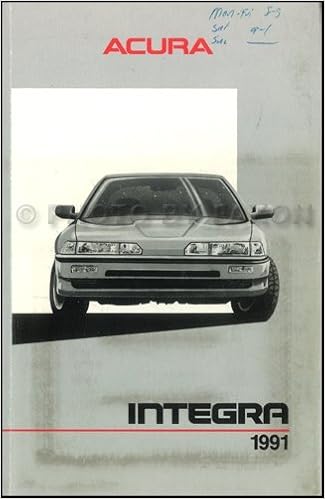 1991 Acura Integra Owners Manual Acura Amazon Com Books