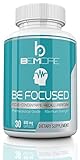 BE Focused | Brain Supplement | Maximum Strength Nootropic Neuro Support Formula for Concentration Memory & Optimum Brain Health with Ginkgo Biloba, DMAE, L-Carnitine, St. John’s Wort & L-Glutamine