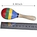 Kids Wooden Maracas ,Rattle Shakers Musical Educational Toys,Random Color and pattern,Set of 4,Mini