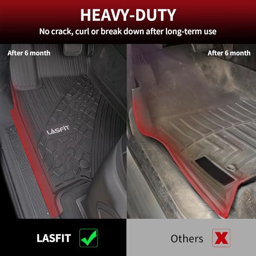 LASFIT Floor Mats & Trunk Mat for Jeep Grand Cherokee 2022-2025 2026 5-Seat (Include 4XE, NOT for Cherokee L), All Weather TPE Custom Fit Car Mats & Cargo Mat Black for Grand Cherokee 2026 Accessories