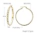 VNOX Fashion Stainless Steel 18K Gold Plated Large Hoop Wedding Earrings for Women