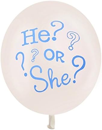 Infgreate Colorful Lovely Party Balloon 10Pcs He or She Letter Balloon Gender Reveal Featival Baby Shower Decor - Colorful