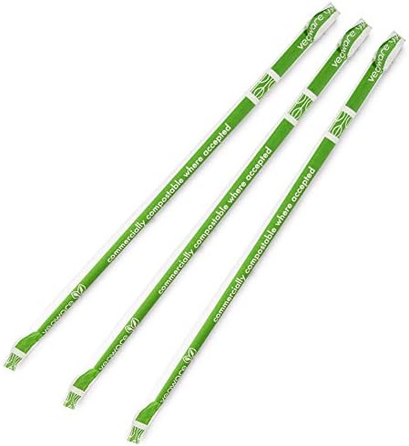 Vegware Standard White 6mm Wrapped Paper Straws - 1x5000